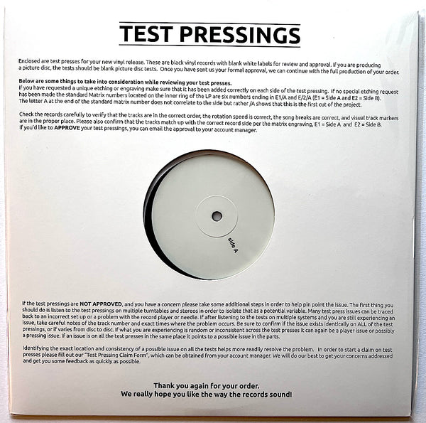 Anthony Meynell &  Squire -  September Gurls MONO- Vinyl LP TEST PRESSING